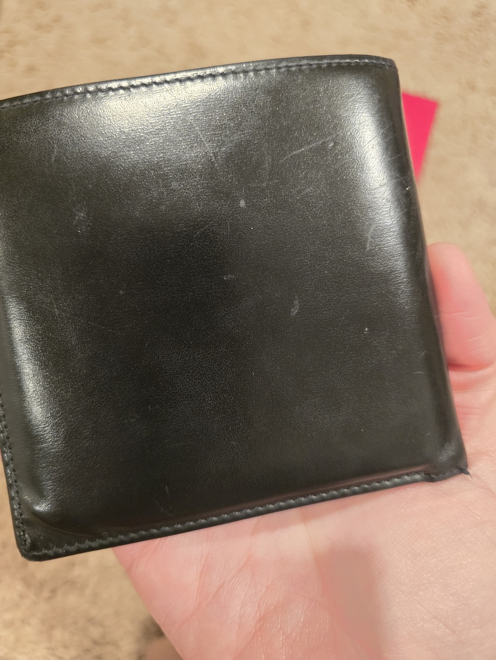 Cartier Bifold wallet Cards Case Holder Black Leather Logo With Box - Picture 10 of 15